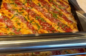 The Sicialian vodka pie at AvenUe Pizza in Bensonhurst, Brooklyn, NY
