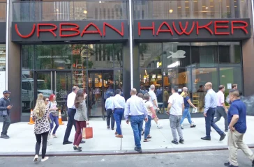 Urban Hawker Food Hall, an idea by Anthony Bourdain that serves reasonably priced southest asian food in midtown