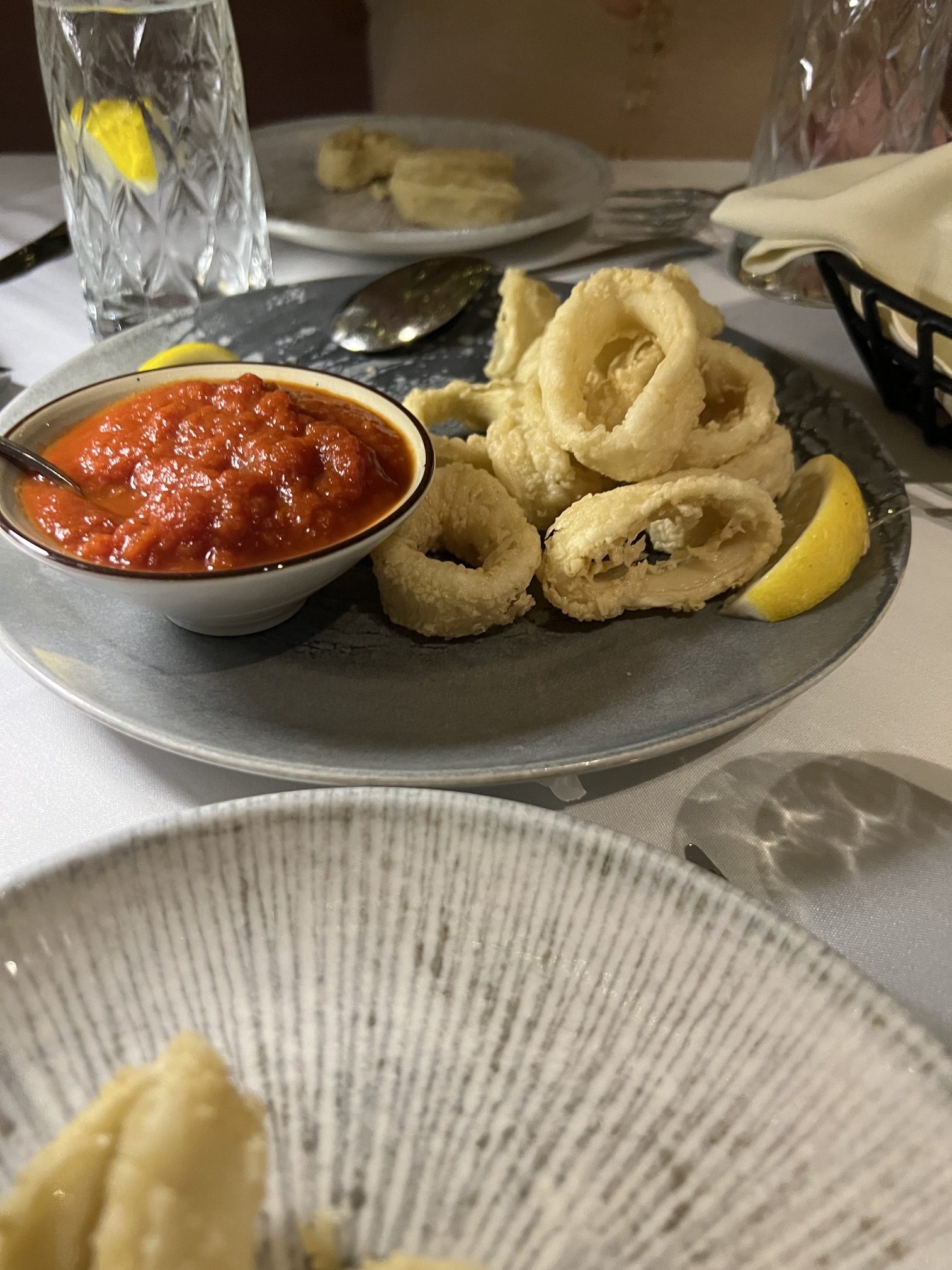 Fried calamari appetizer at L'Incontro by Rocco