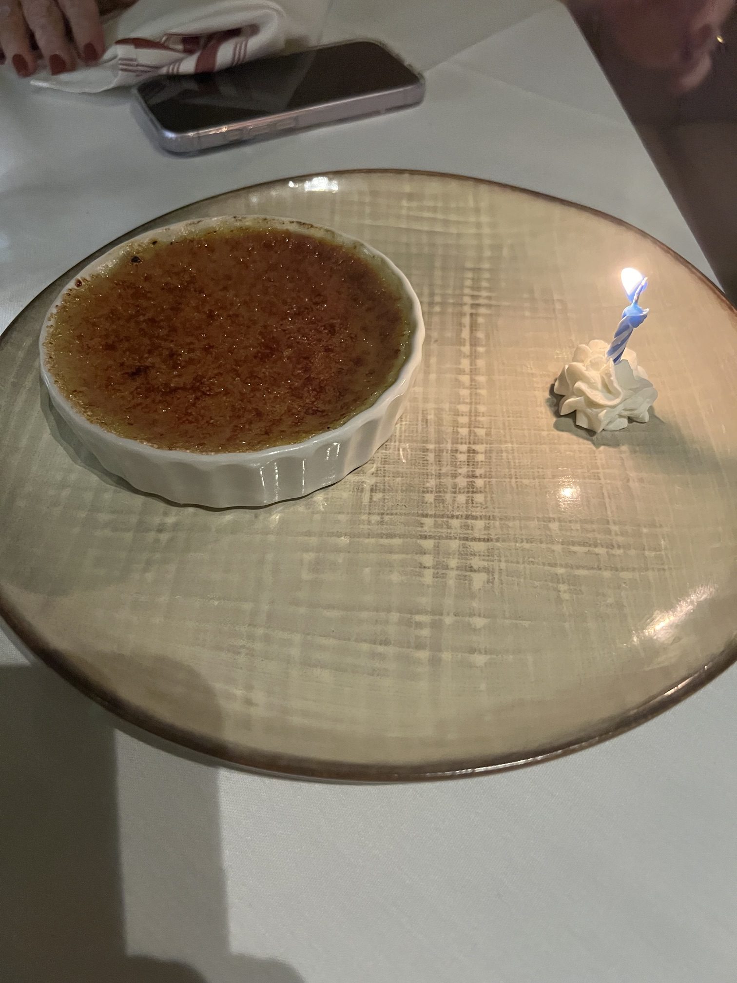 Pistachio Creme Brulee at L'Incontro by Rocco