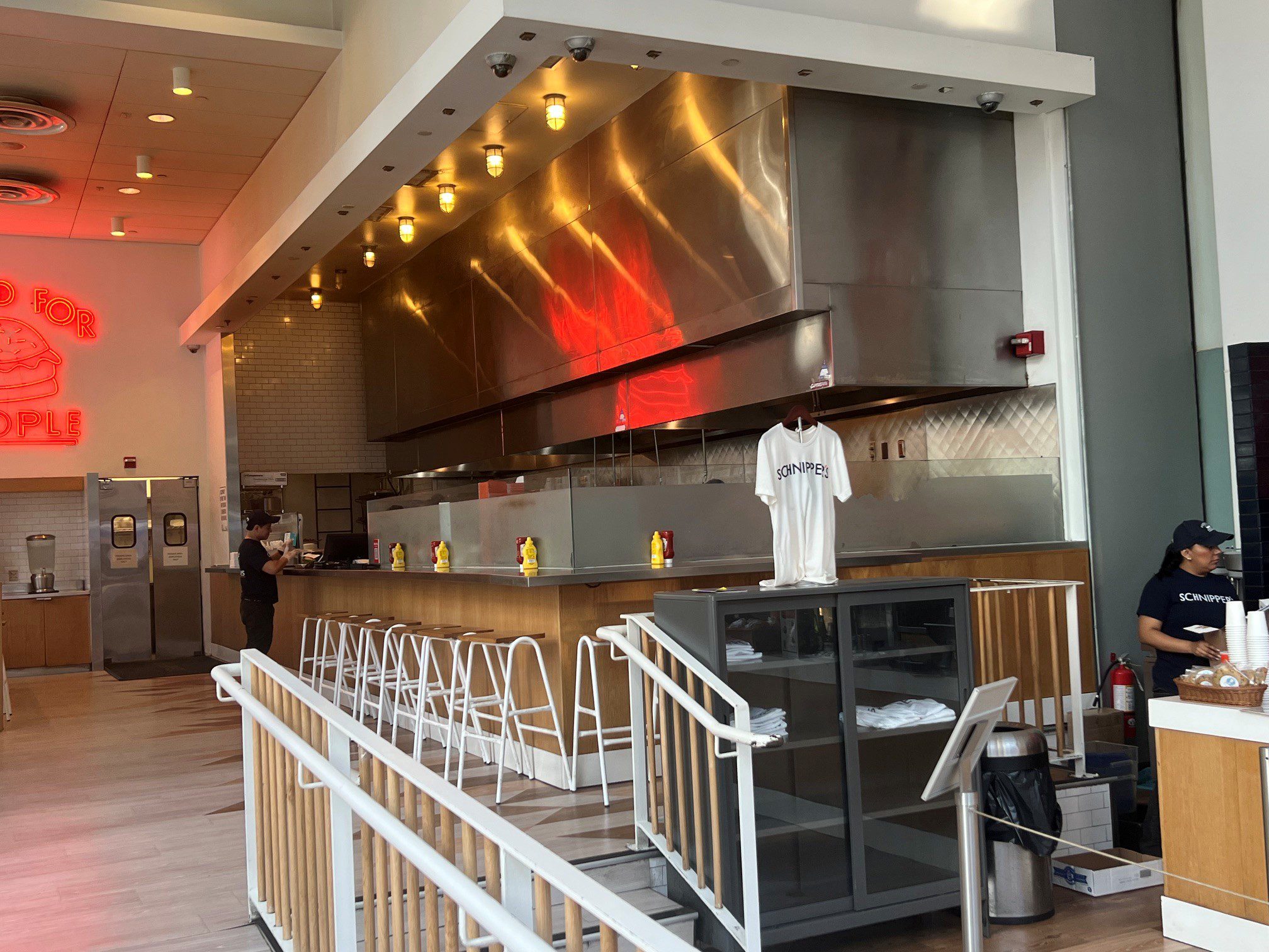 Schnipper's open grill, where most of the magic happens