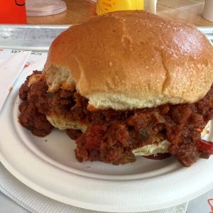 Schnipper's Sloppy Joe. Yes, I couldn't wait to take a bite before I took the picture.