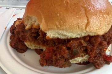 Schnipper's Sloppy Joe. Yes, I couldn't wait to take a bite before I took the picture.