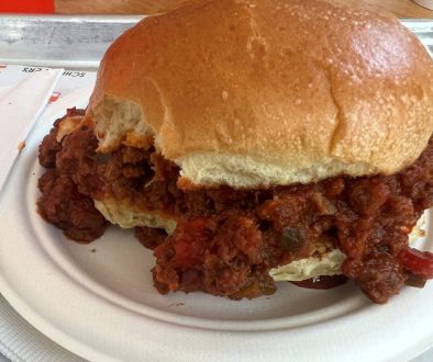 Schnipper's Sloppy Joe. Yes, I couldn't wait to take a bite before I took the picture.