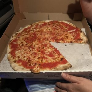 While a picture of the entire pie might be nice, there is no way to open that box and not grab a slice. First things first, always.